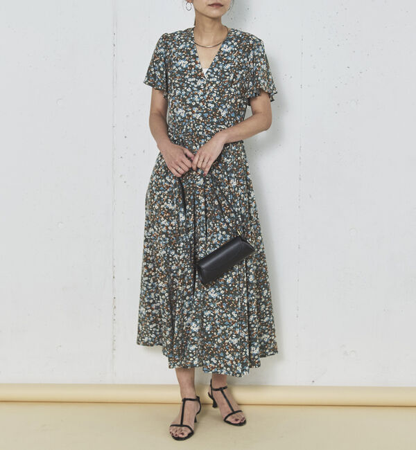 Doux archives「花柄カシュクールワンピース」|ワンピース|