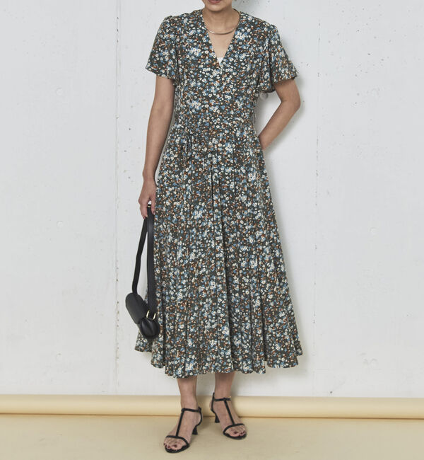 Doux archives「花柄カシュクールワンピース」|ワンピース|