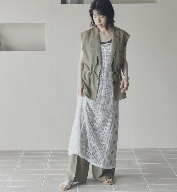 Doux archives「リネンライクサファリジレ」|テーラードジャケット|