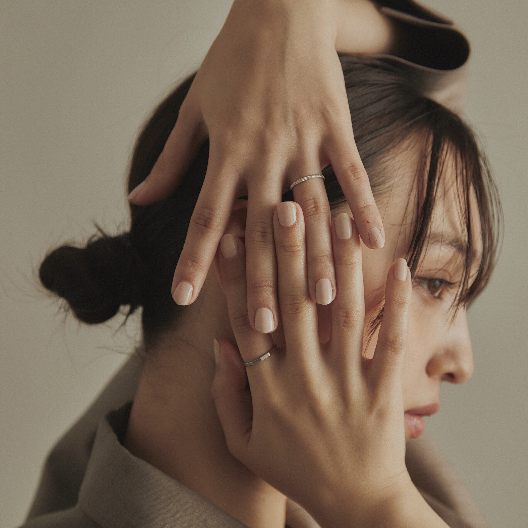 COCOSHNIK「K10面取り パートナーリング（レディース） WG」|リング|