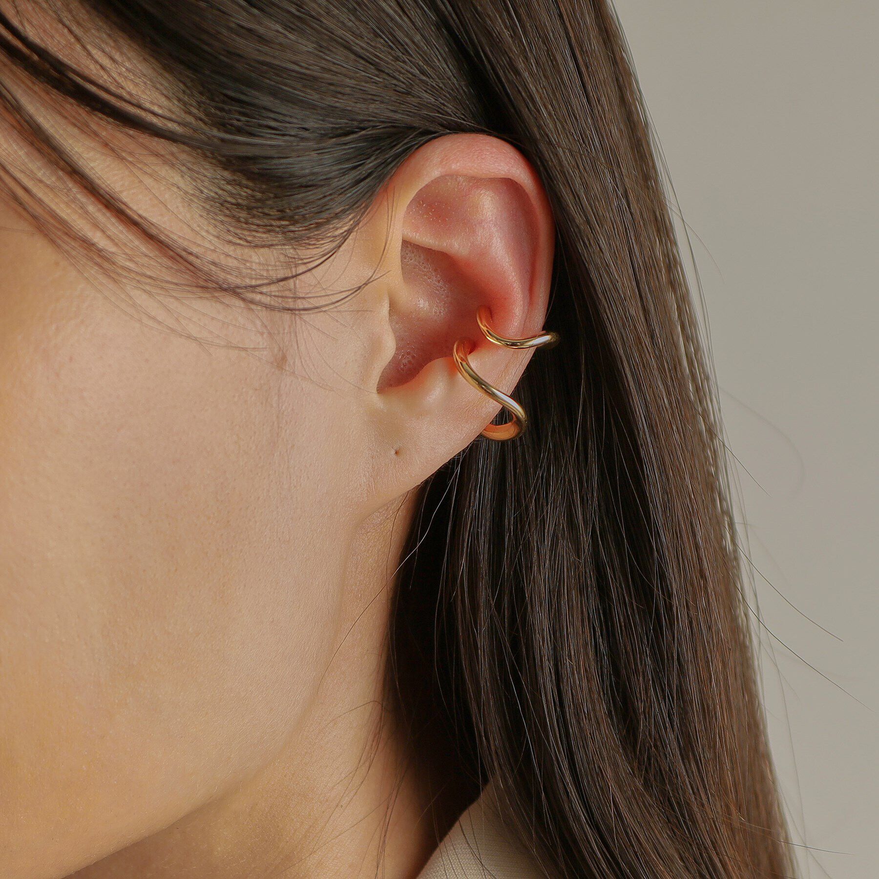 COCOSHNIK「K10Sライン イヤーカフ大」|イヤリング|