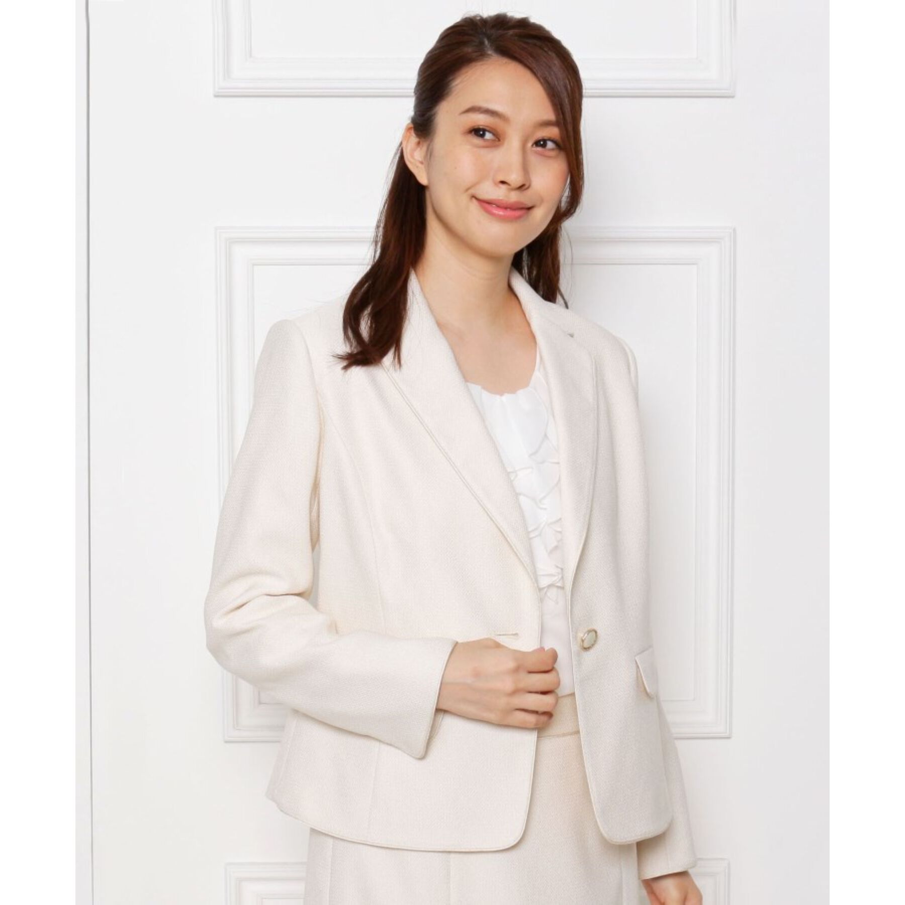 SHOO･LA･RUE「【S-4Lまで/洗える】らくドビーテーラードジャケット」|テーラードジャケット|ﾅﾁｭﾗﾙ(050)