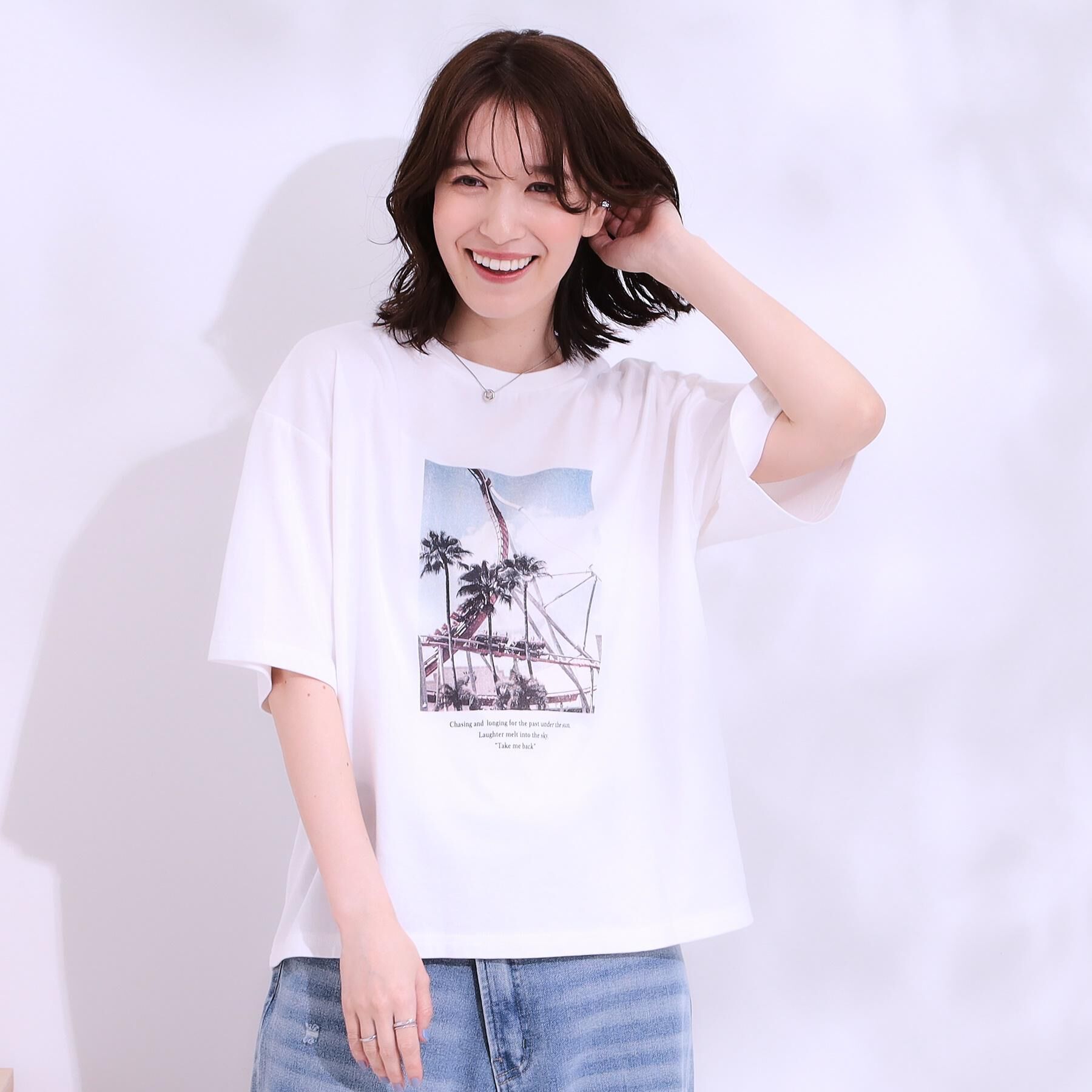 SHOO･LA･RUE「【選べる4柄】コットンプリントロゴTシャツ」|Tシャツ・カットソー|