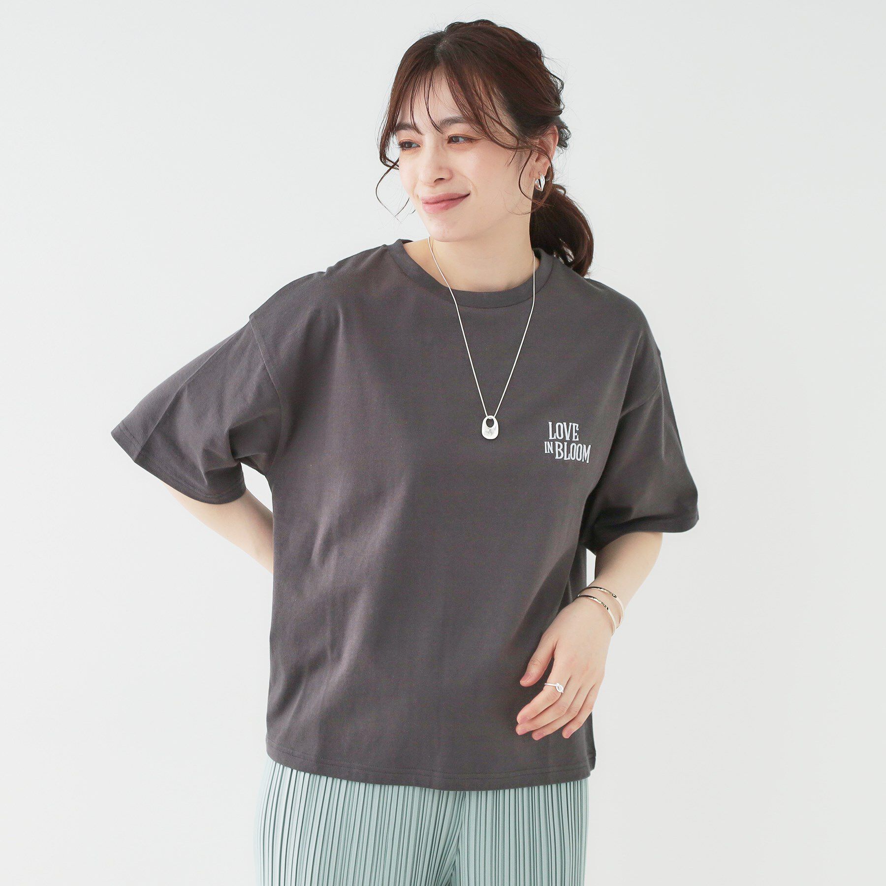 SHOO･LA･RUE「【選べる4柄】コットンプリントロゴTシャツ」|Tシャツ・カットソー|