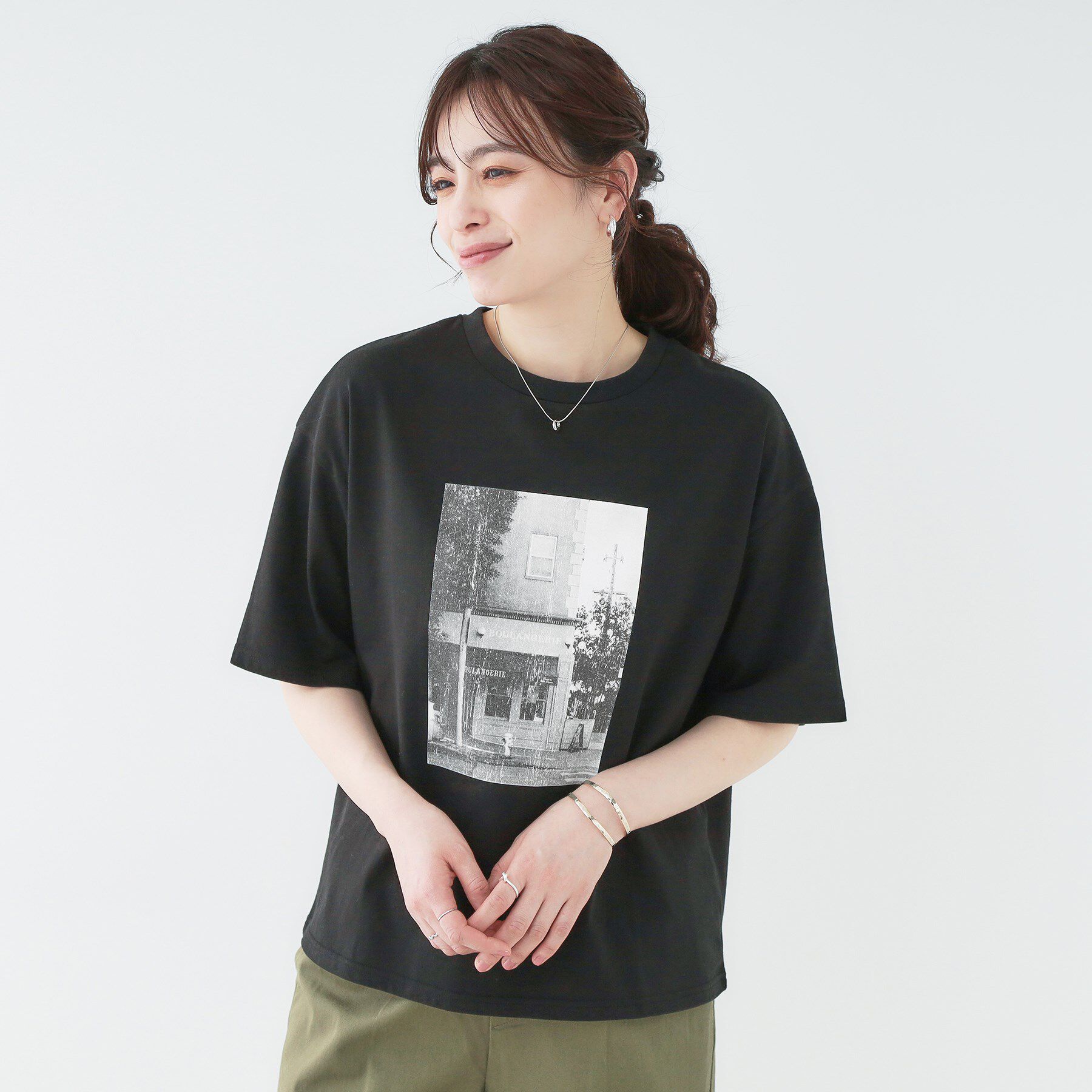 SHOO･LA･RUE「【選べる4柄】コットンプリントロゴTシャツ」|Tシャツ・カットソー|