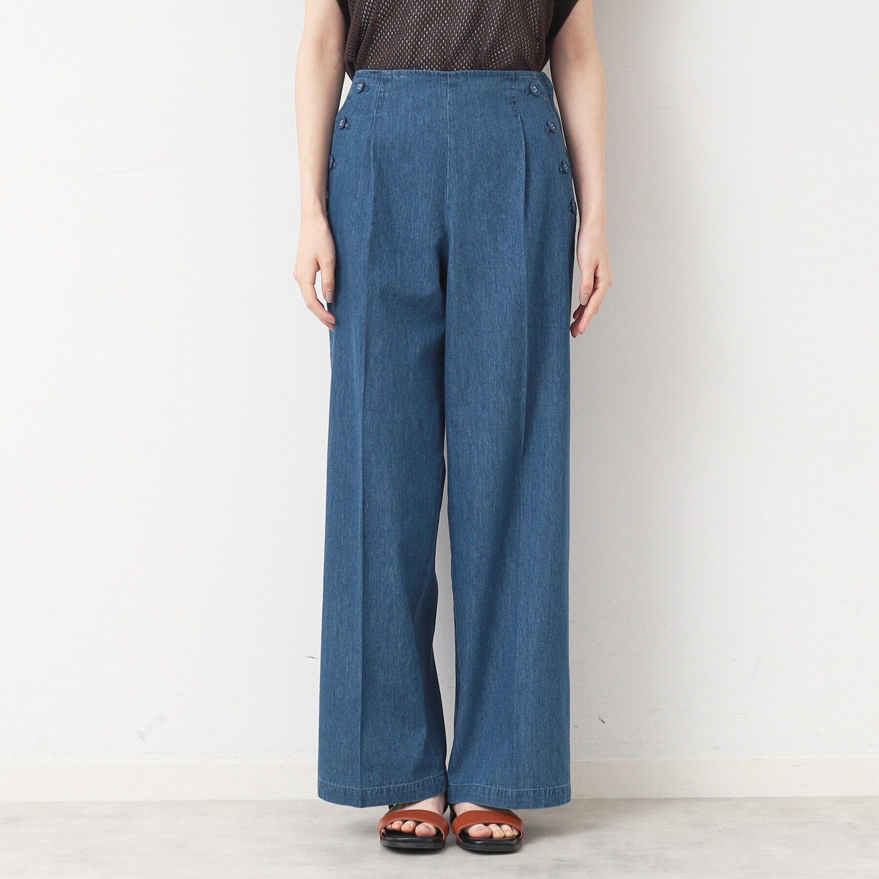 Dessin「【洗える】デニムワイドマリンパンツ（S～L）」|デニム|