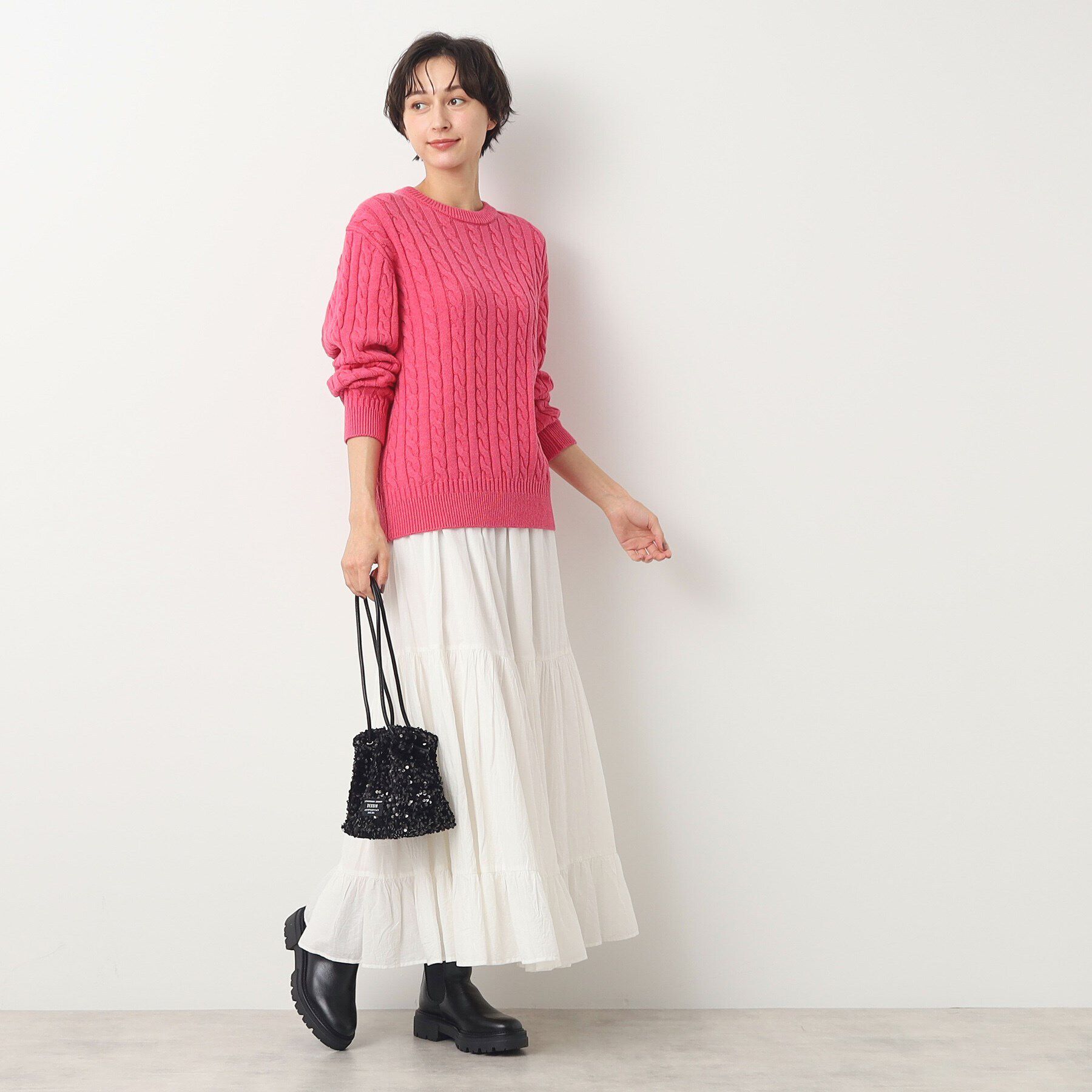 Dessin「【ユニセックス・洗える】ケーブル編みニット」|ニット・セーター|