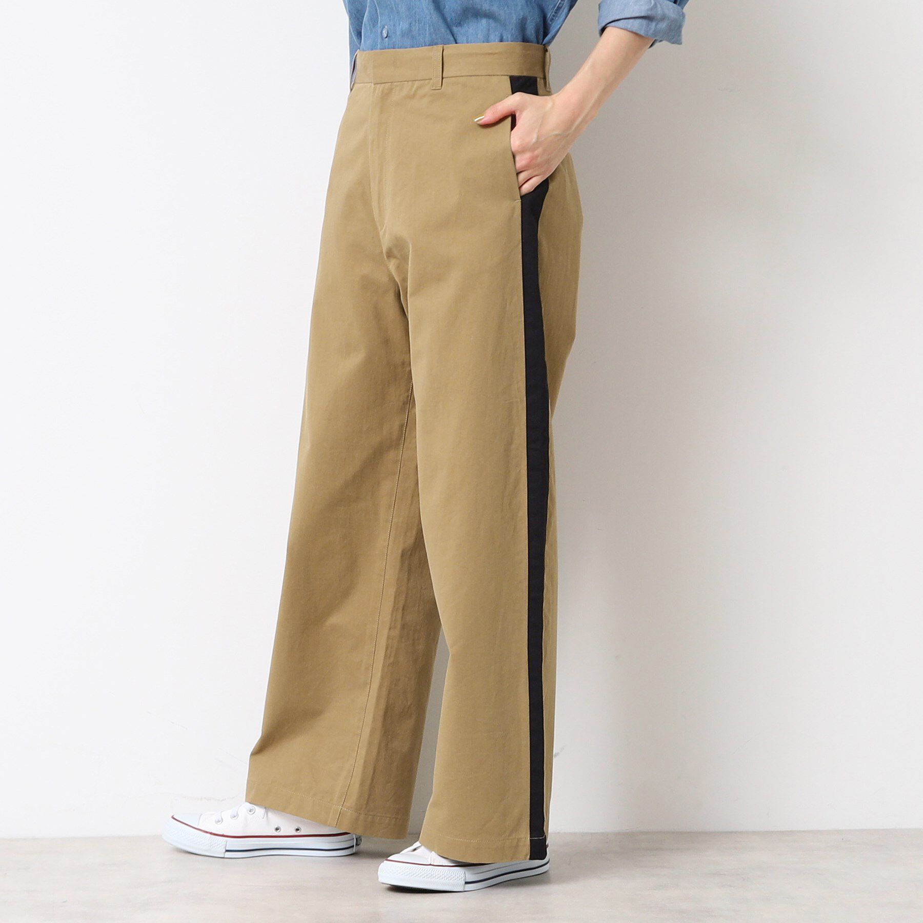 Dessin「【洗える】サイドライン入りワイドパンツ（S～L）」|その他|