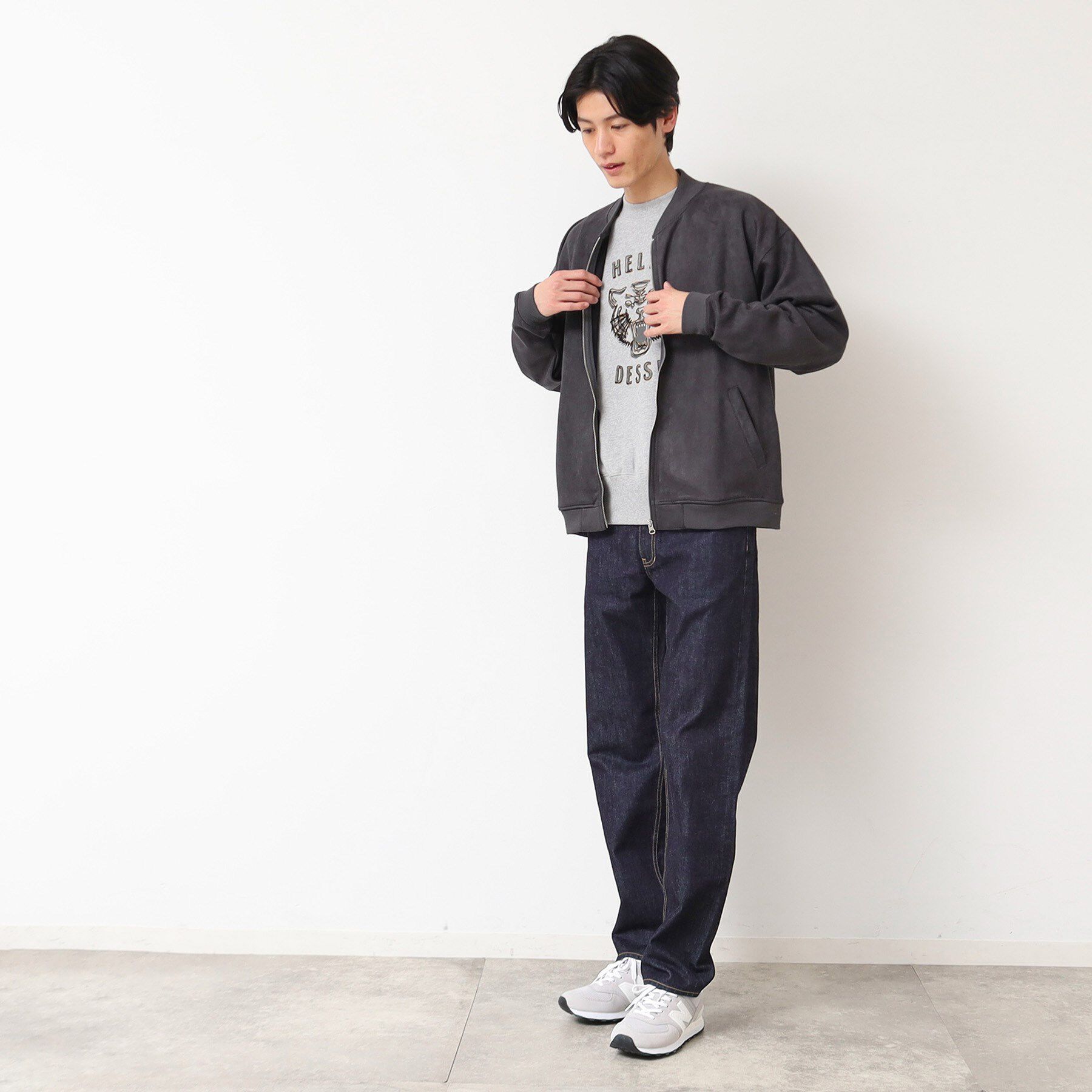 Dessin「【洗える】ポンチスウェードカットブルゾン」|ブルゾン・スタジャン|