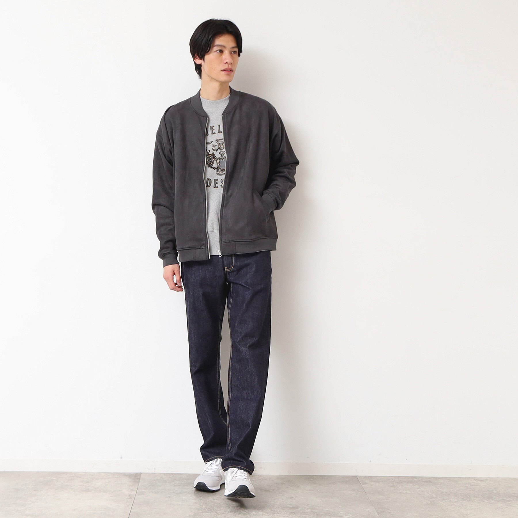 Dessin「【洗える】ポンチスウェードカットブルゾン」|ブルゾン・スタジャン|