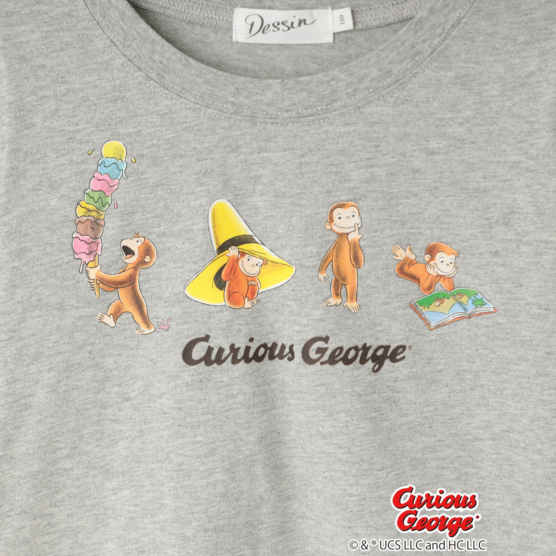 Dessin「【おさるのジョージコラボ】ロングスリーブTシャツ」|Tシャツ・カットソー|