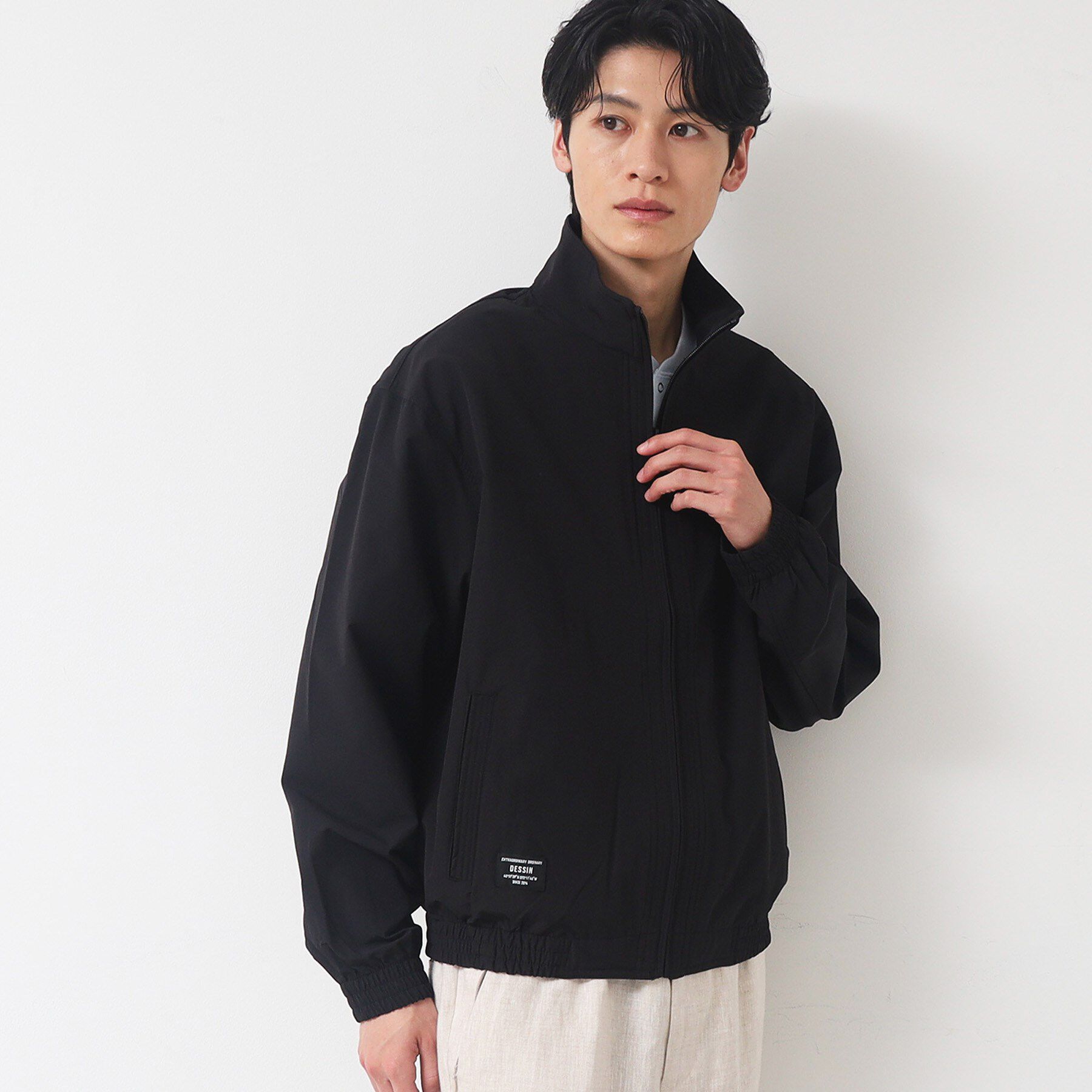 Dessin「【洗える】ナイロンブルゾン」|ブルゾン・スタジャン|ブラック(019)