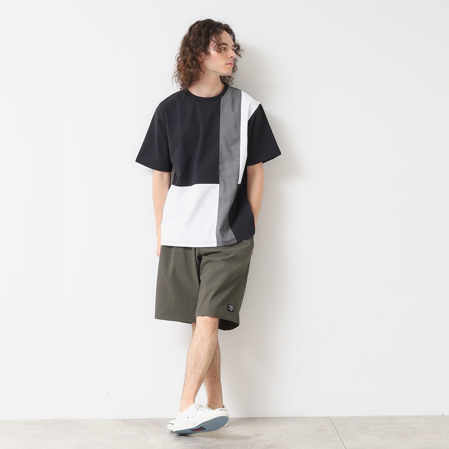 Dessin「【洗える】ブロック切り替えTシャツ」|Tシャツ・カットソー|