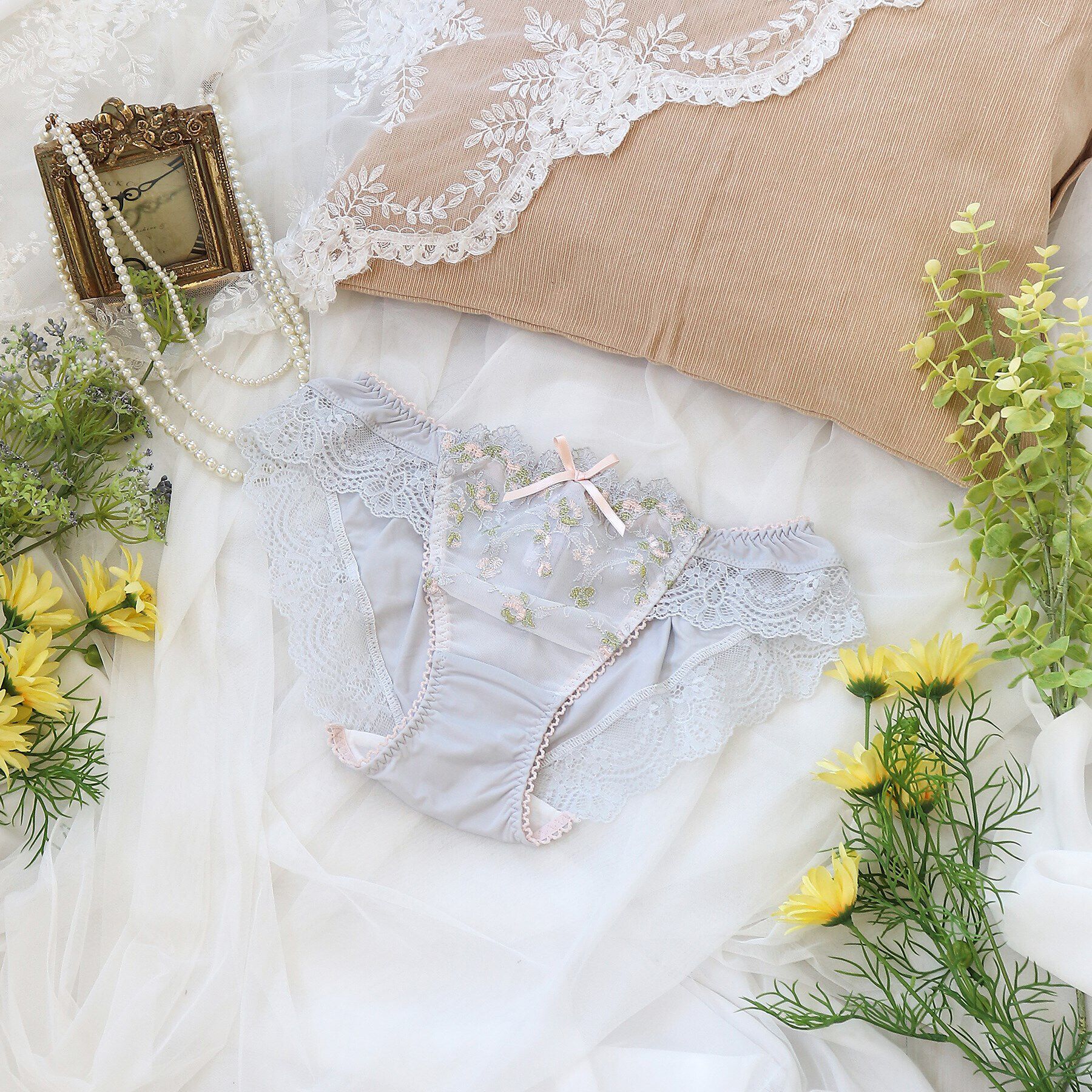 Risa Magli「アリッサ ノーマルショーツ」|インナー|グレー(010)