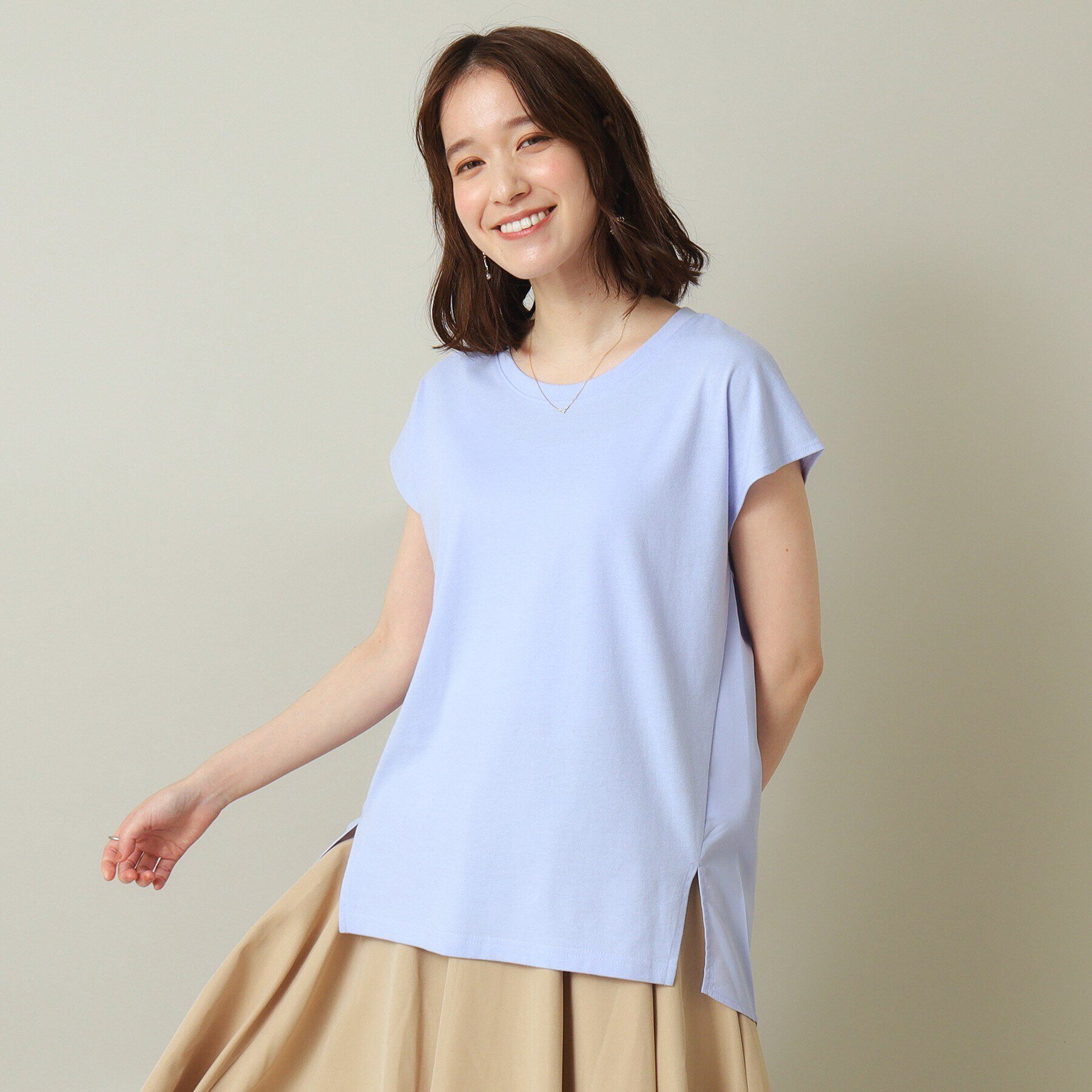 ITS&rsquo;DEMO「【通勤／手洗い可】ドッキングプルオーバー」|Tシャツ・カットソー|サックスブルー(09