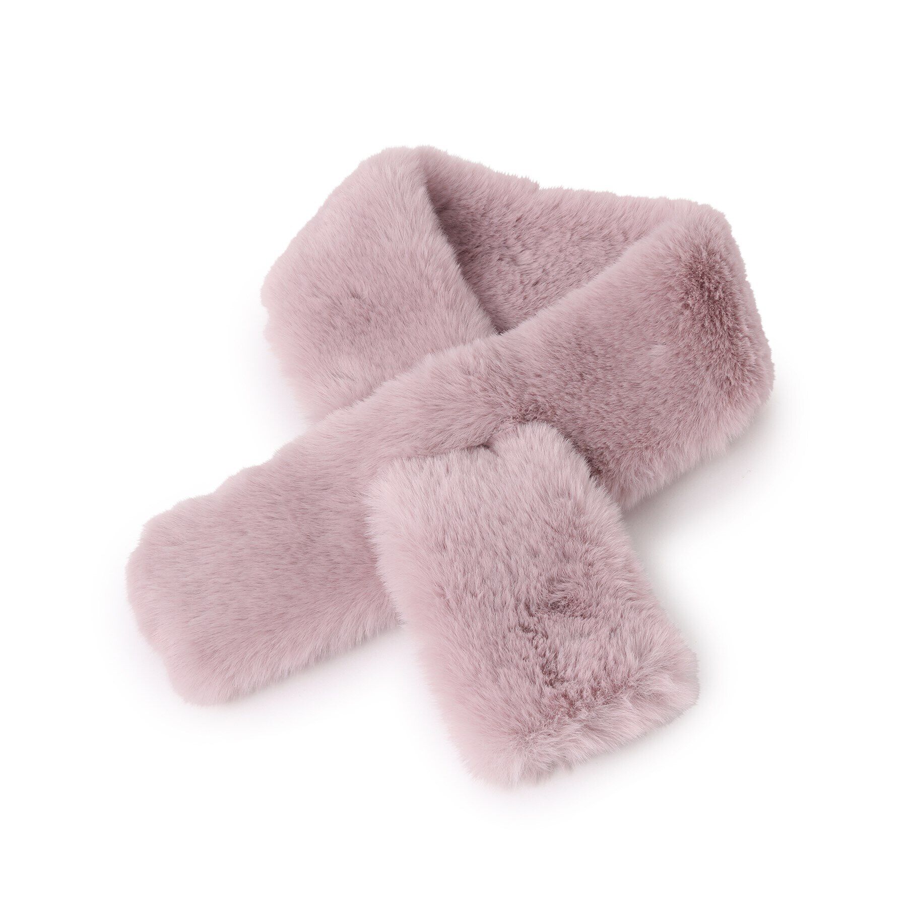 ITS&rsquo;DEMO「【5色展開】フェイクファーミニマフラー」|ストール|ピンク(072)