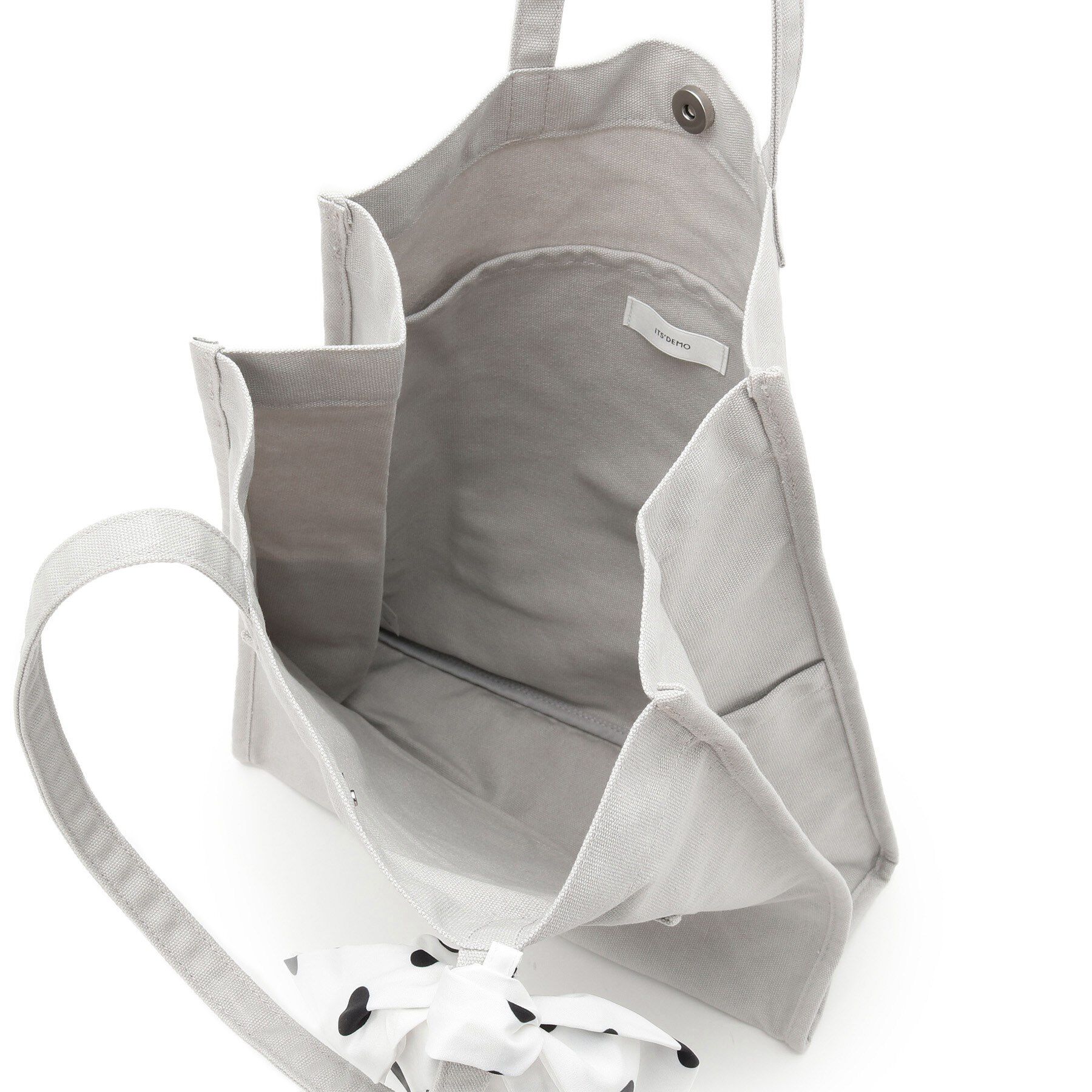 ITS&rsquo;DEMO「【A4対応／推し活】リボン付きキャンバストート」|トートバッグ|