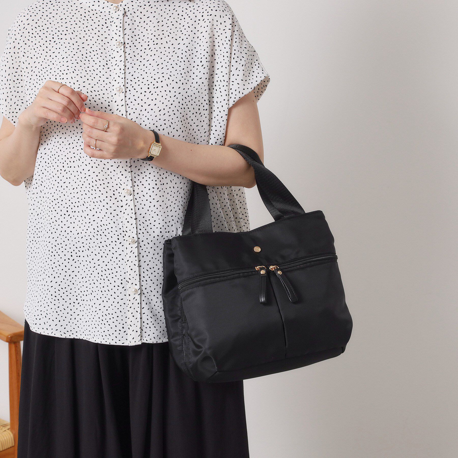 ITS&rsquo;DEMO「【2WAY／10ポケット】収納アドバイザー三層トート」|ハンドバッグ|