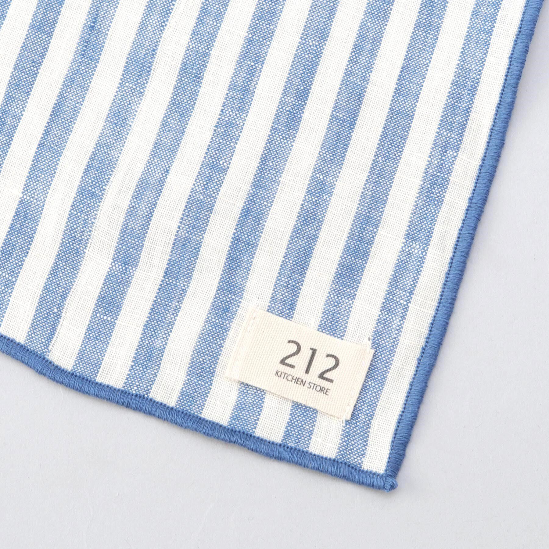 212 KITCHEN STORE「リネンストライプ キッチンクロスL WH&times;BL ＜212Kオリジナル ＞」|食器・キッチングッズ|