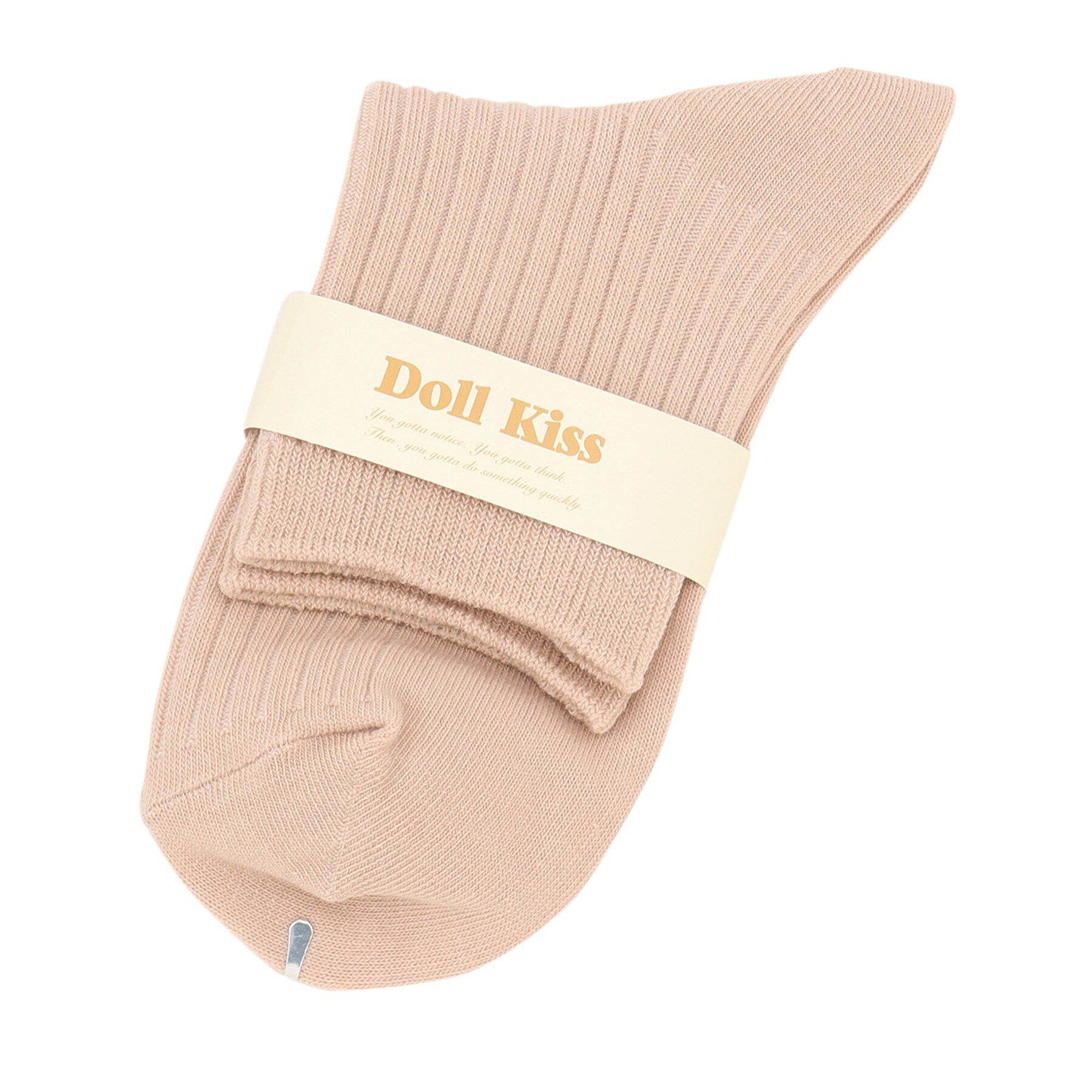 Doll Kiss「15色展開リブ無地クルーソックス　靴下」|ソックス|ﾍﾞｰｼﾞｭ(052)