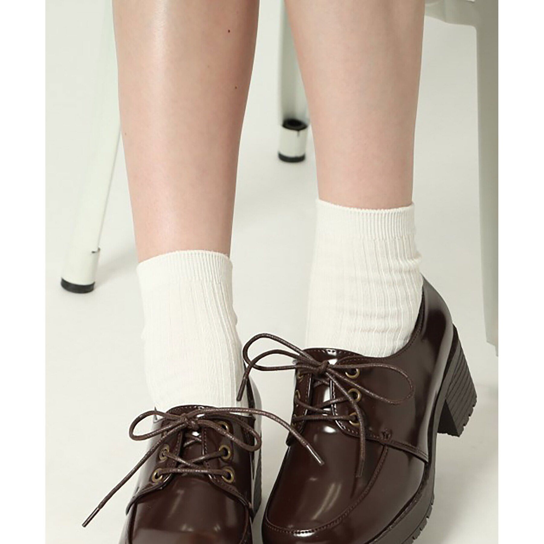 Doll Kiss「15色展開リブ無地クルーソックス　靴下」|ソックス|