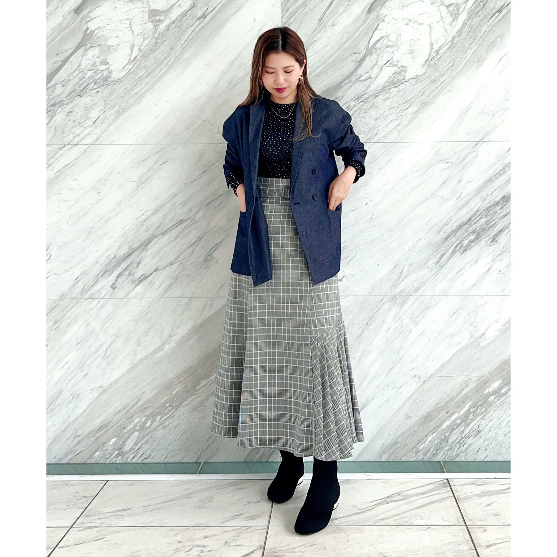 ESPERANZA「パール調ヒールショートブーツ」|ショートブーツ|