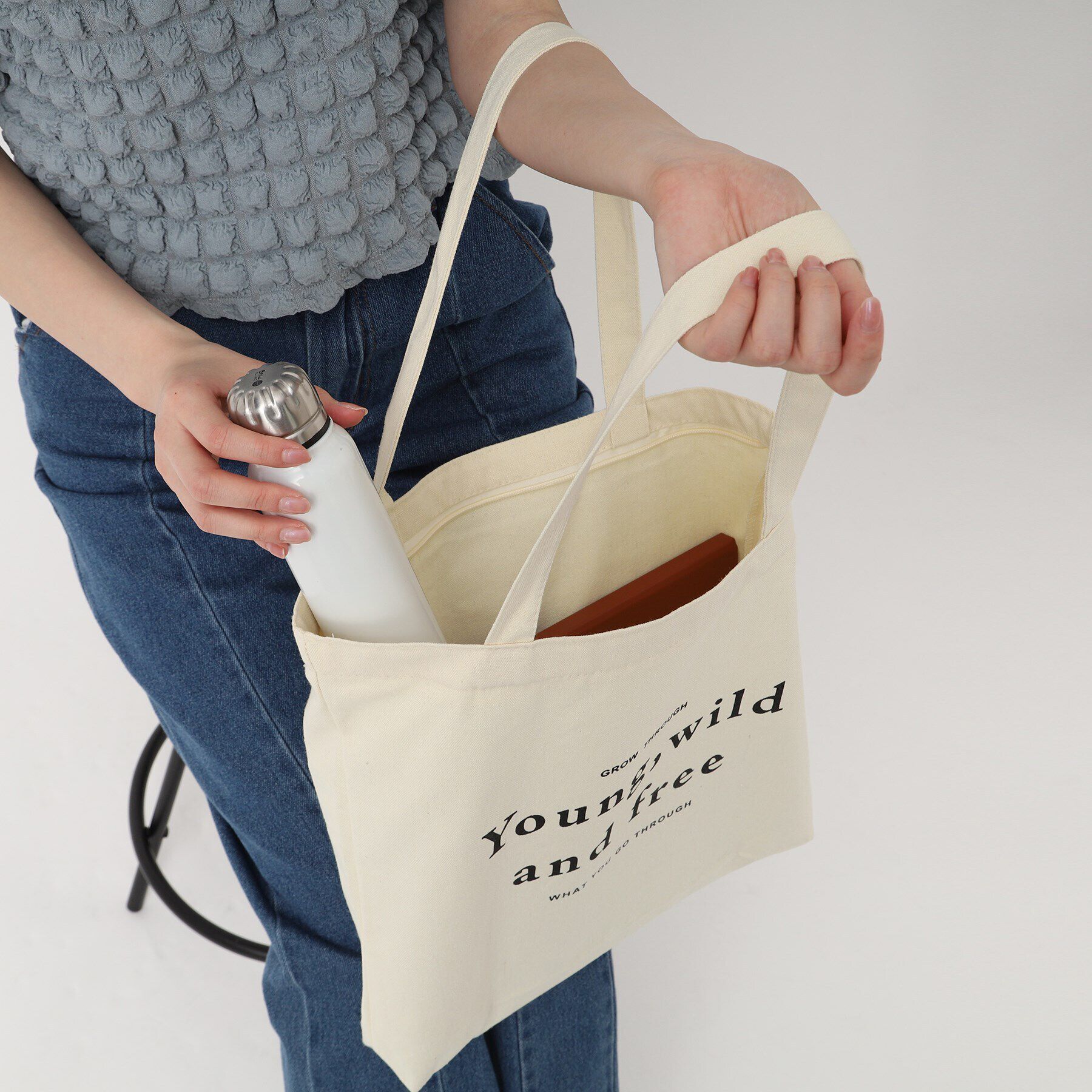 Ober Tashe「プチプラロゴトートバッグ」|トートバッグ|