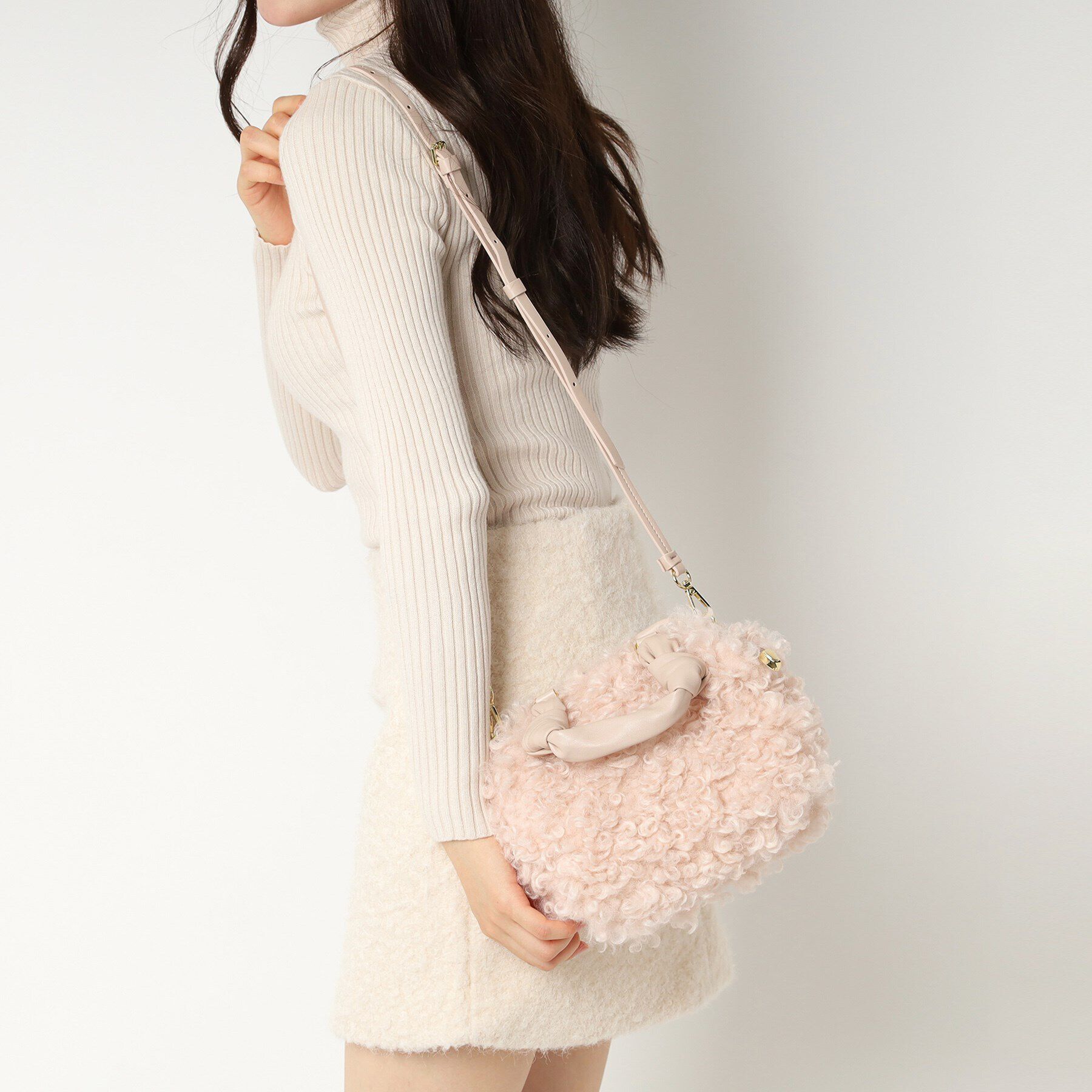 ESPERANZA「シアリングフェイクファーバッグ」|ハンドバッグ|