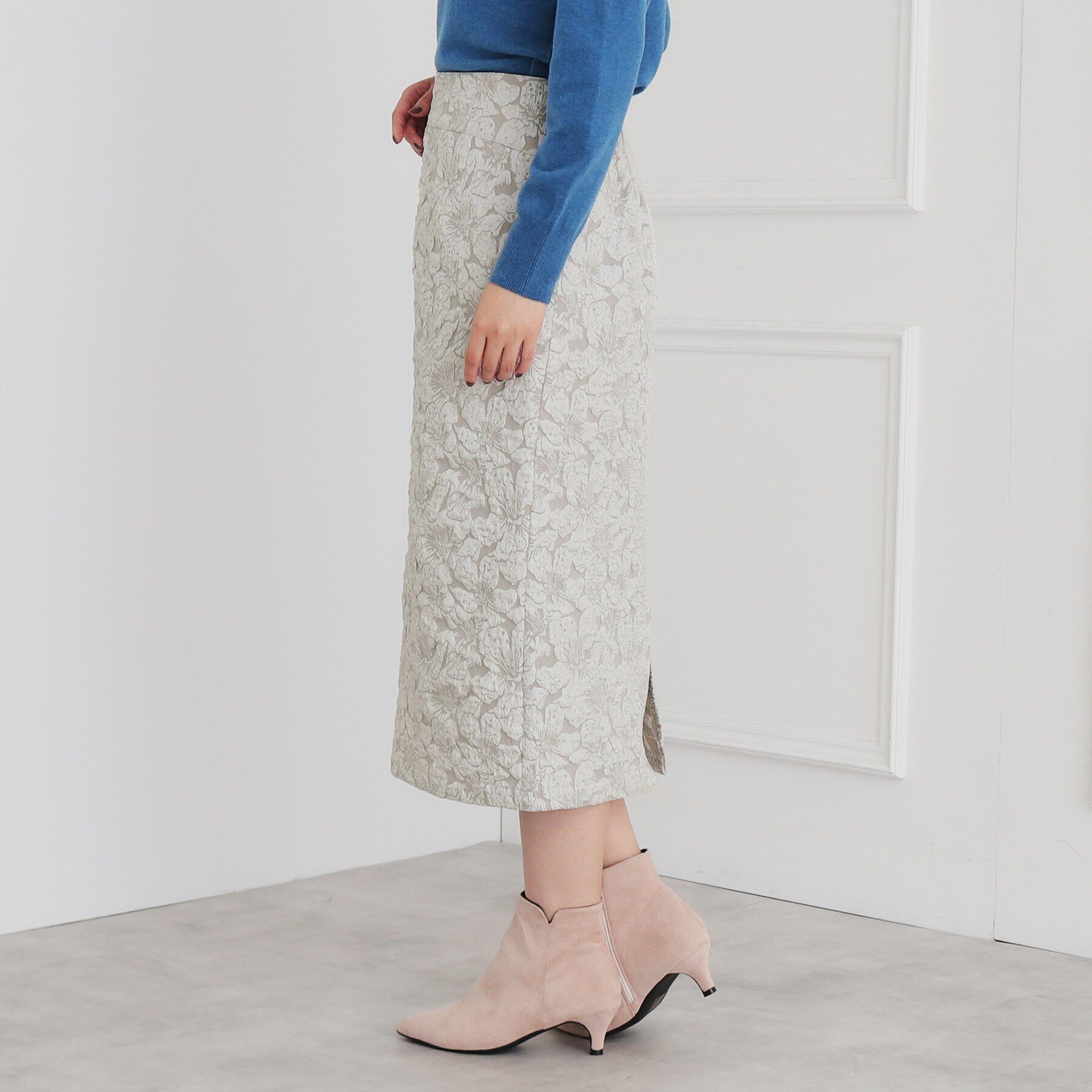 SunaUna「【ジャカード／カーブシルエット】タイトスカート」|スカート|