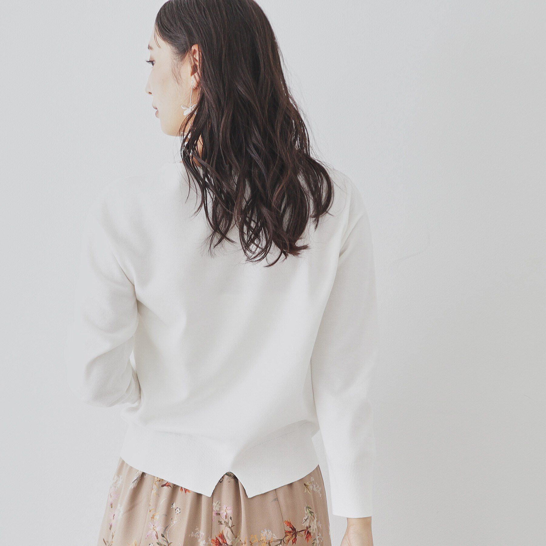 SunaUna「【SS～Lサイズ展開／リボン刺繍】クラフトニット」|ニット・セーター|