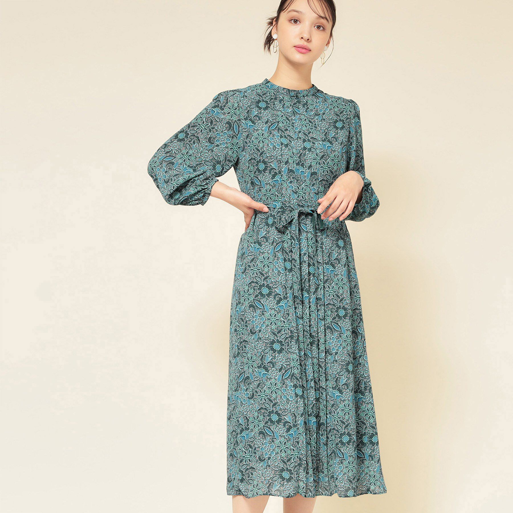 SunaUna「【co creation and yours／SS～L】レースプリーツワンピース」|ワンピース|