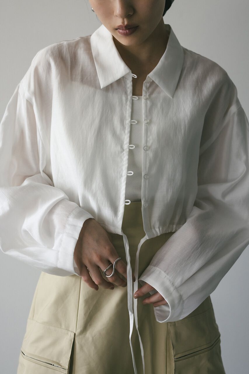 STYLEMIXER「ショートシアーシャツ」|シャツ・ブラウス|