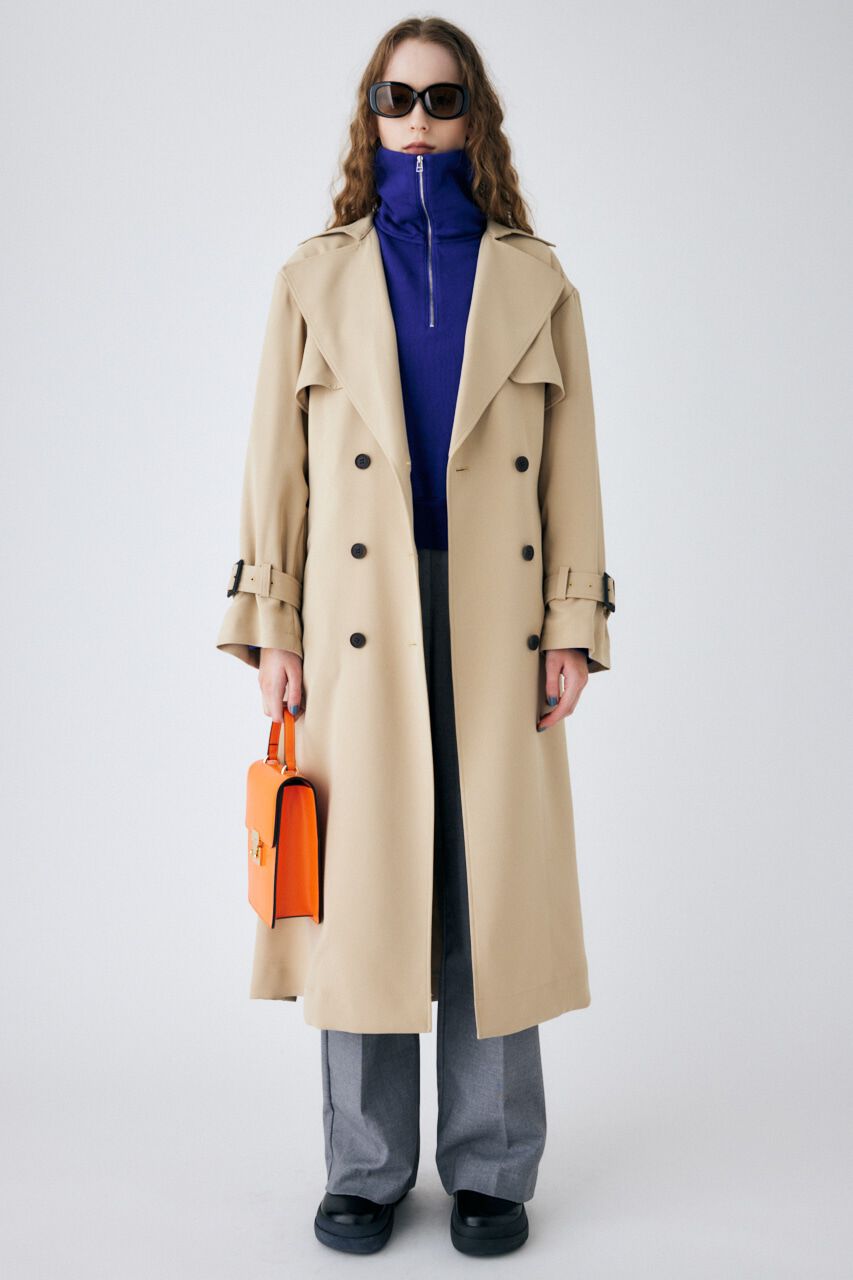 MOUSSY「DRAPE トレンチコート」|その他|L/BEG1