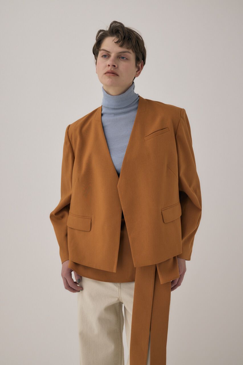 MOUSSY「リサイクルポリエステル使用ノーカラージャケット＆ペプラムベルトSET」|その他|ORG