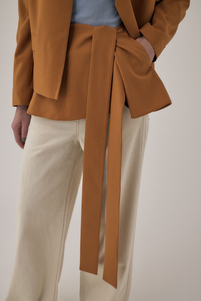 MOUSSY「リサイクルポリエステル使用ノーカラージャケット＆ペプラムベルトSET」|その他|