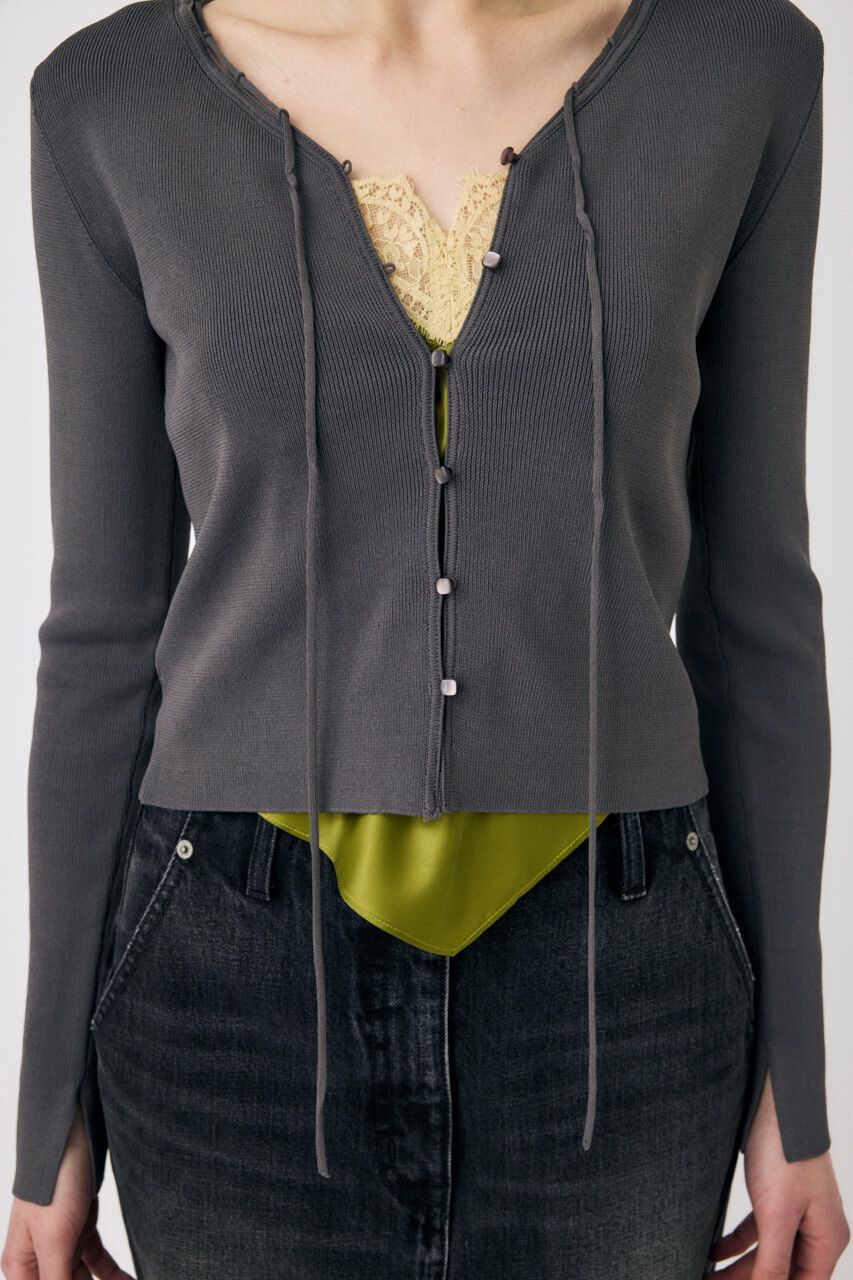 MOUSSY「LOOP ACCENT KNIT カーディガン」|カーディガン|