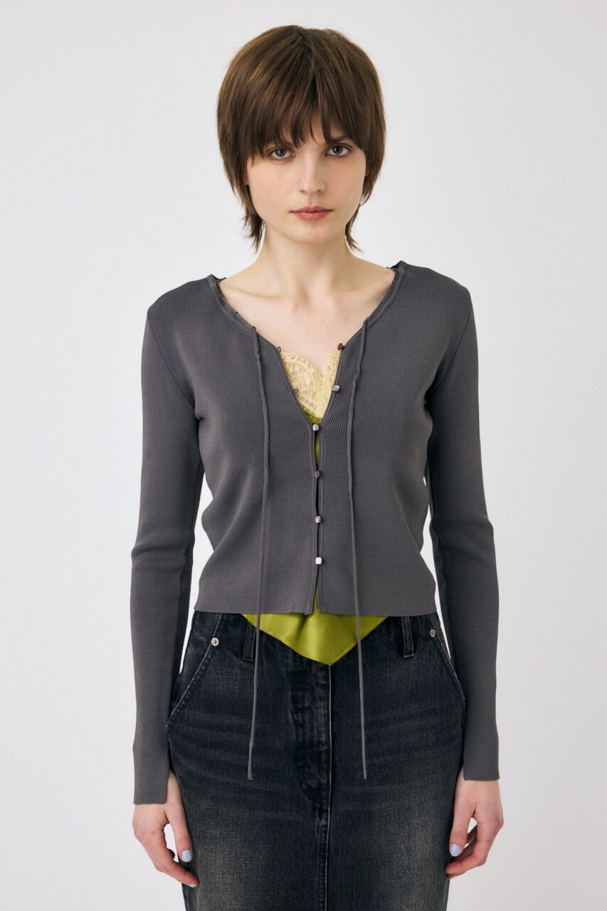 MOUSSY「LOOP ACCENT KNIT カーディガン」|カーディガン|