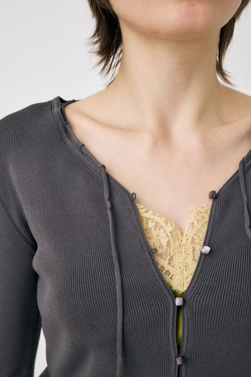 MOUSSY「LOOP ACCENT KNIT カーディガン」|カーディガン|