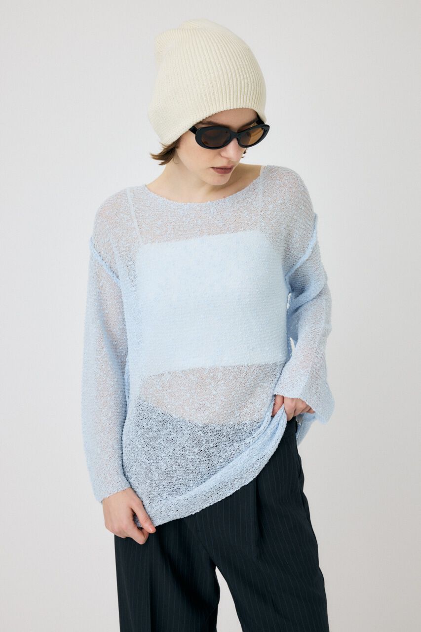 MOUSSY「NEP YARN LOOSE OVER ニット」|ニット・セーター|