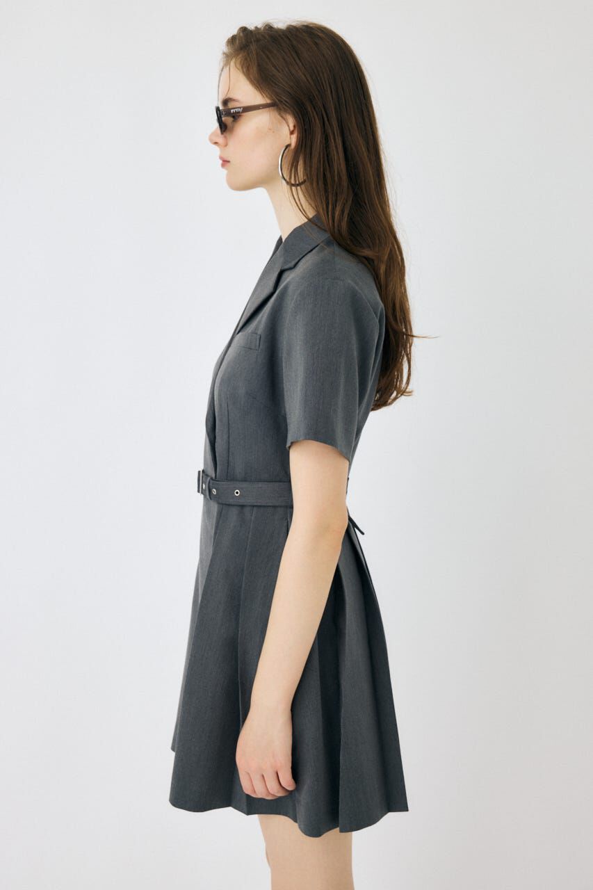 MOUSSY「BLAZER PLEATS ミニドレス」|ワンピース|