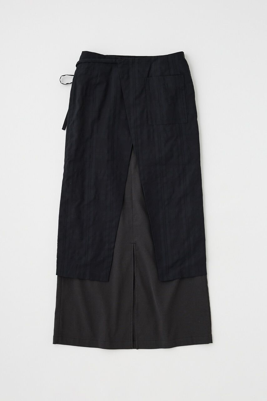 MOUSSY「シアーチェックエプロンスカート　オーガニックコットン使用」|スカート|