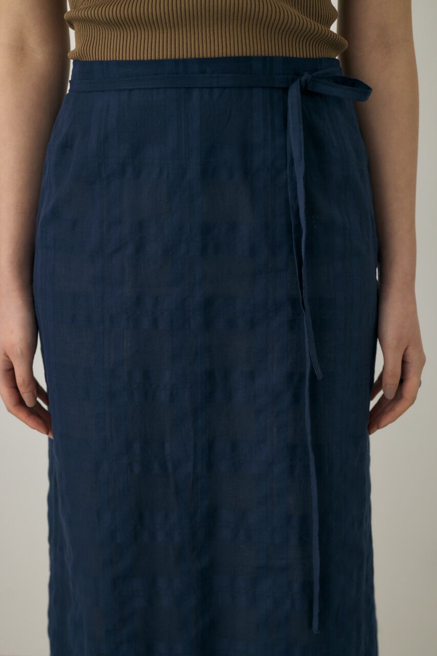 MOUSSY「シアーチェックエプロンスカート　オーガニックコットン使用」|スカート|