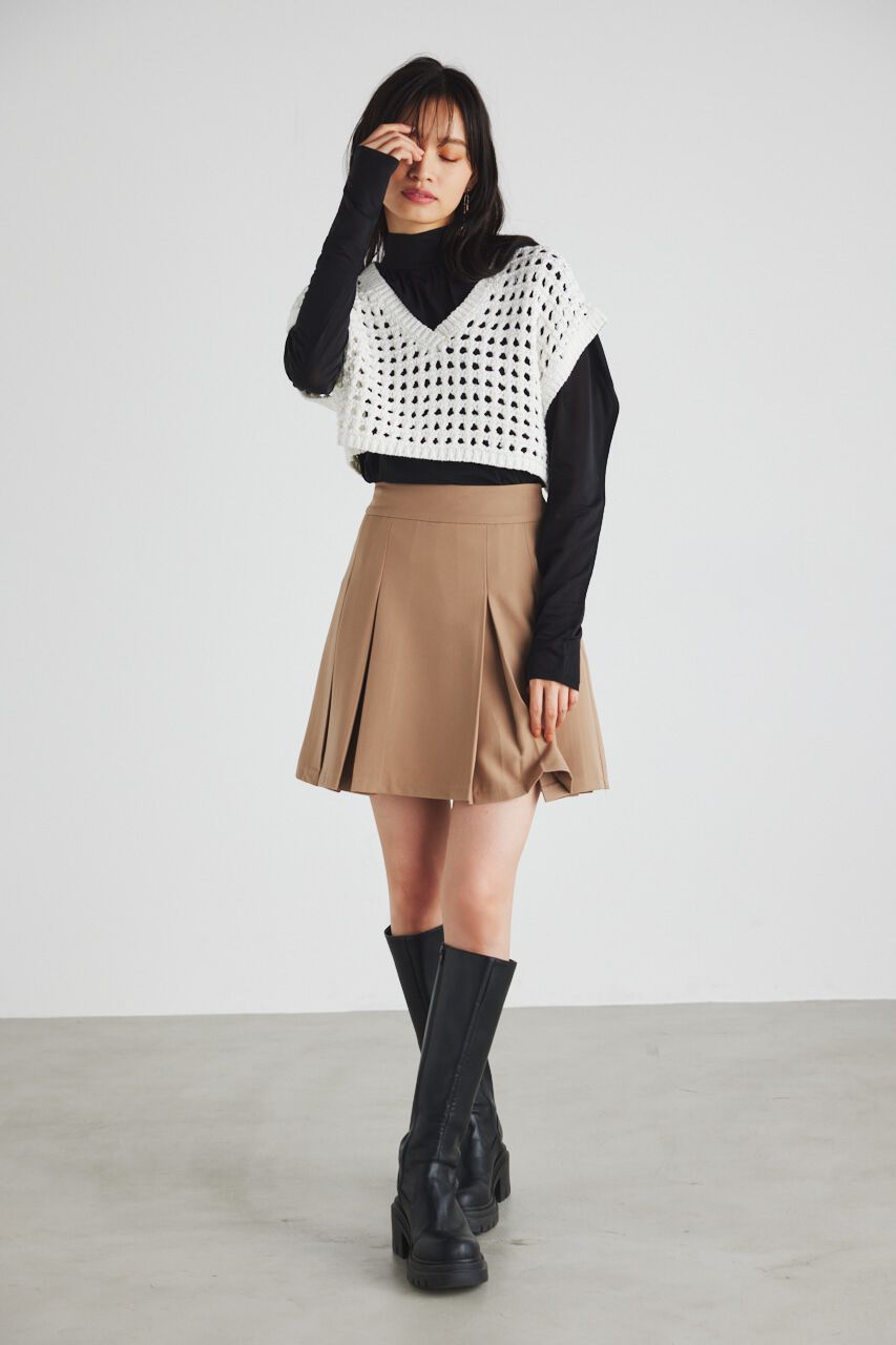 rienda「クロップドベストKnit TOP」|ニット・セーター|