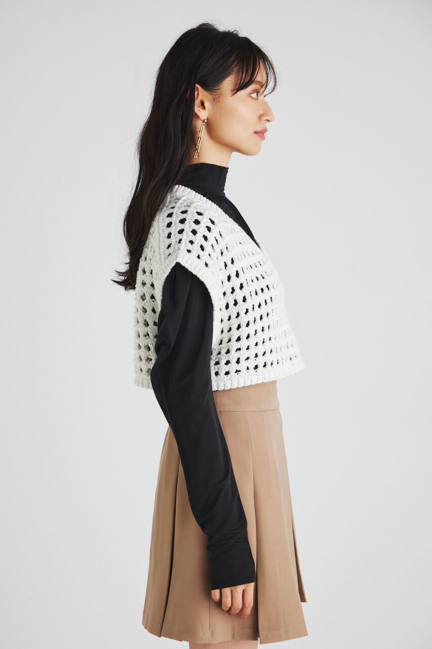 rienda「クロップドベストKnit TOP」|ニット・セーター|