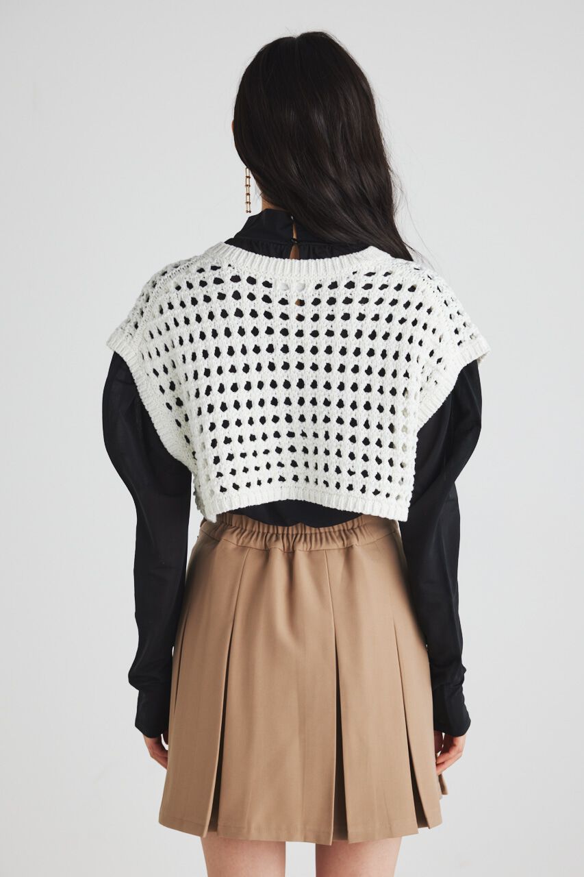 rienda「クロップドベストKnit TOP」|ニット・セーター|