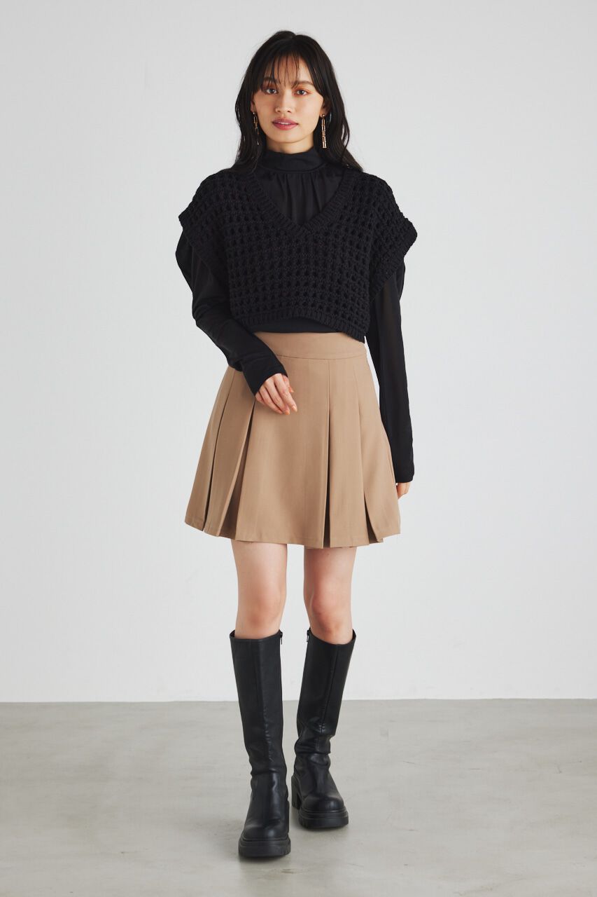 rienda「クロップドベストKnit TOP」|ニット・セーター|