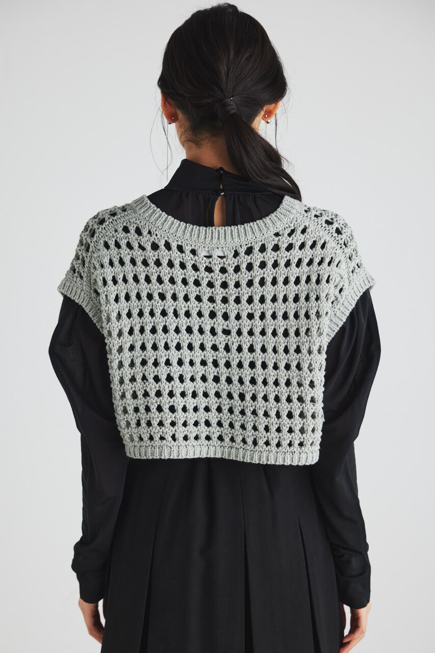 rienda「クロップドベストKnit TOP」|ニット・セーター|