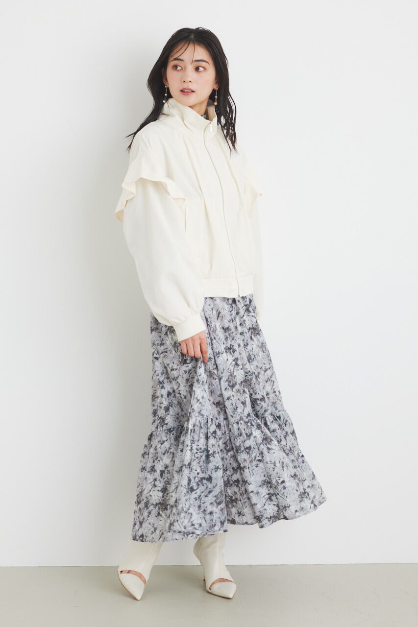 rienda「フリルショルダー2WAYブルゾン」|ブルゾン・スタジャン|