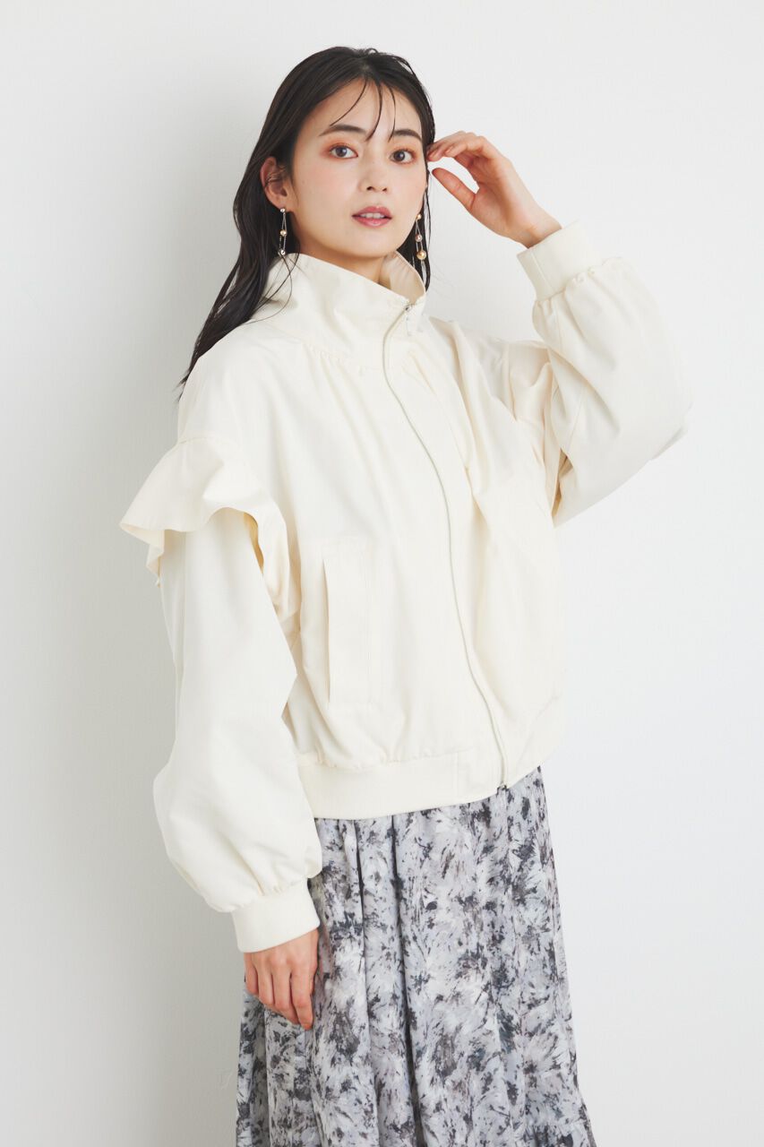 rienda「フリルショルダー2WAYブルゾン」|ブルゾン・スタジャン|