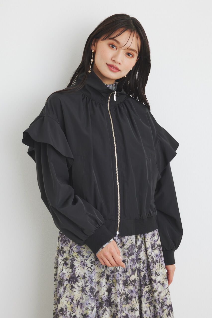 rienda「フリルショルダー2WAYブルゾン」|ブルゾン・スタジャン|